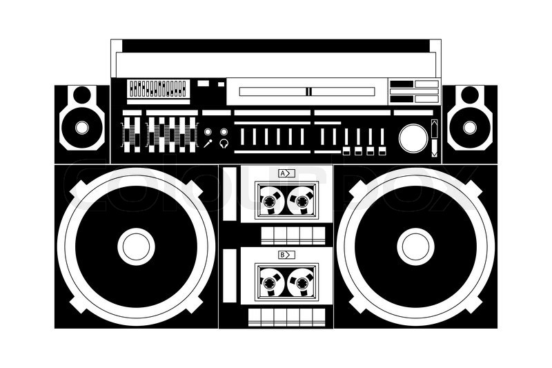 800x533 Old School Boombox Stock Vector Colourbox