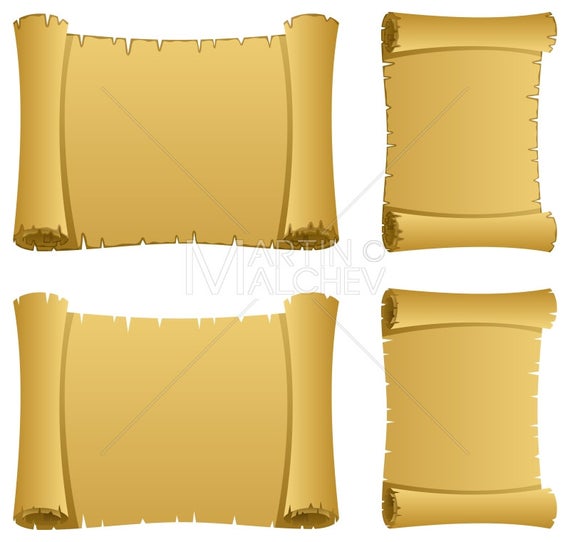 Scroll Vector Cartoon Illustration Parchment Paper Etsy 570x542 Scroll Vector Cartoon Illustration Parchment Paper Etsy
