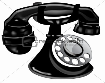 340x270 Image Old Fashioned Black Telephone Vector