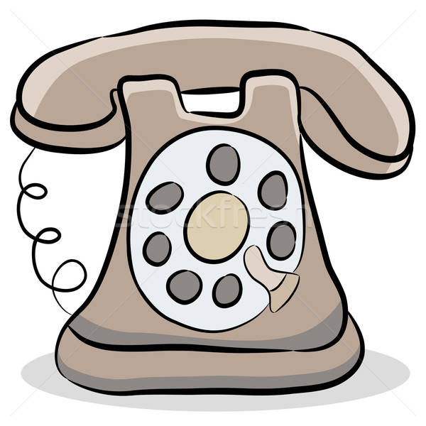 600x600 Old Fashioned Telephone Vector Illustration John Takai