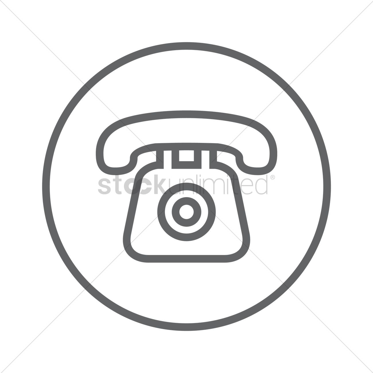 1300x1300 Old Telephone Vector Image
