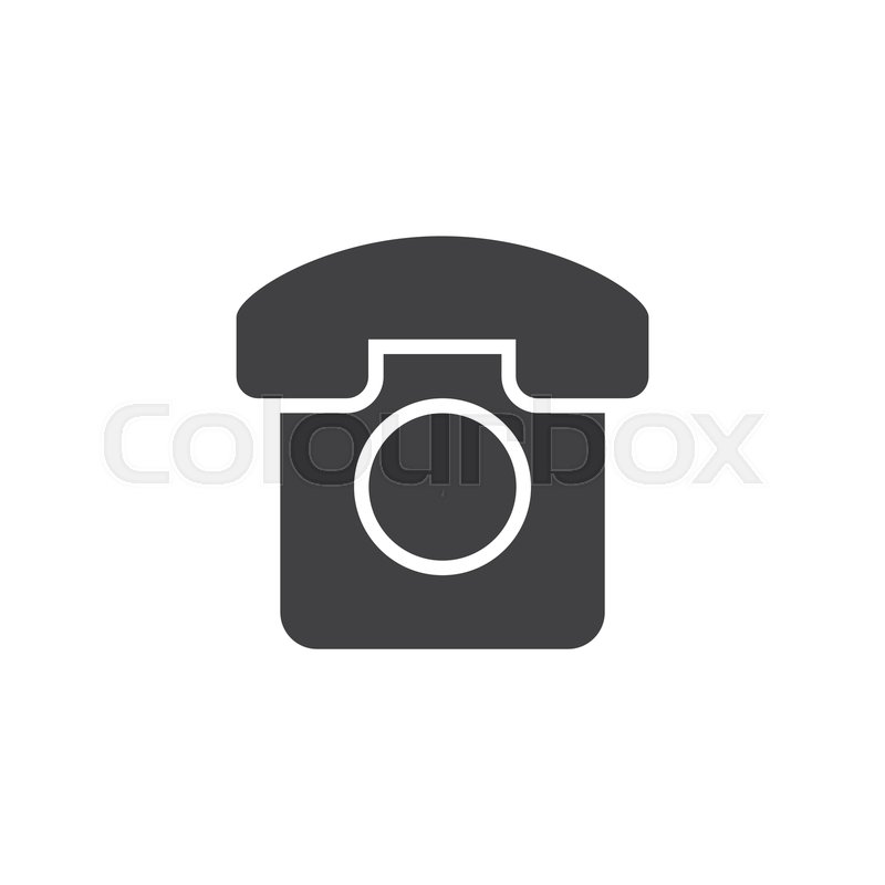 800x800 Old Telephone Vector Icon Filled Flat Stock Vector Colourbox
