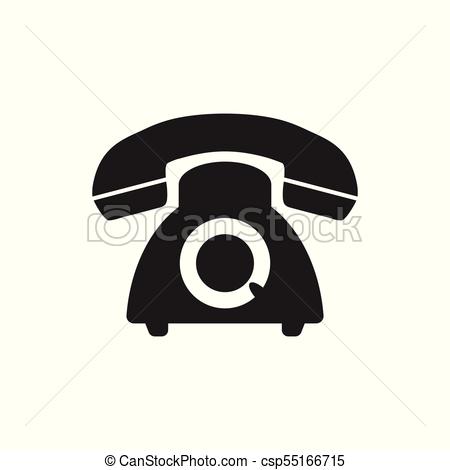 450x470 Phone Vector Icon Old Vintage Telephone Symbol Vector Clip Art