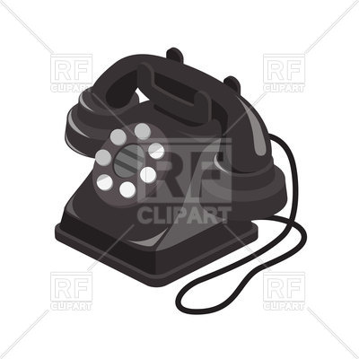 400x400 Black Old Telephone Vector Image Of Objects Cloudmyground