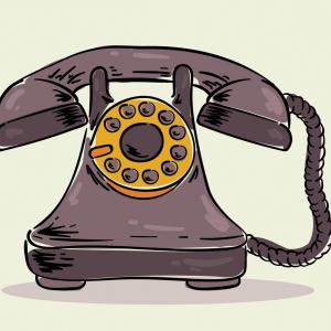300x300 Stock Illustration Object Retro Telephone Old Rotary Phone Vector