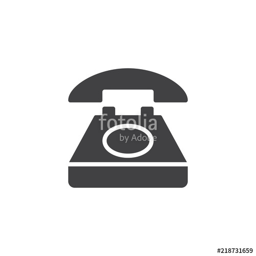 500x500 Telephone Vector Icon Filled Flat Sign For Mobile Concept And Web