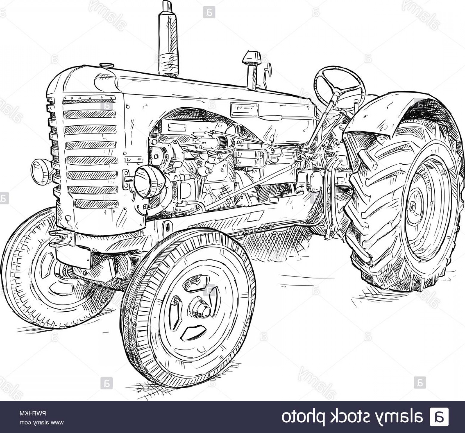 1560x1452 Vintage Tractor Vector Art Hoodamath
