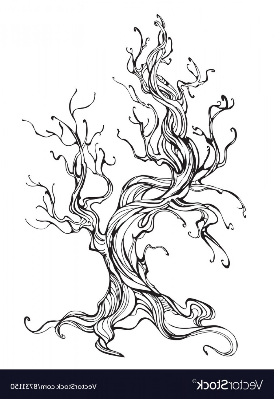 891x1296 Contour Of The Old Tree Vector Catchsplace