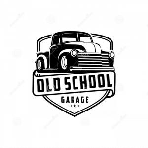 300x300 Logocar Old School Garage Truck Logo Vector Illustration Old