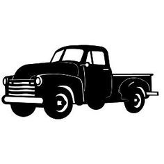 236x236 Old Truck Silhouette Vector