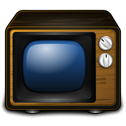 500x500 Old Tv Vector Image