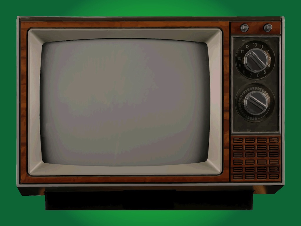 1024x767 Old Television Vector Art Graphics