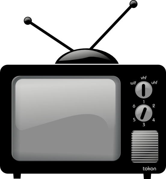 552x595 Old Television Clip Art