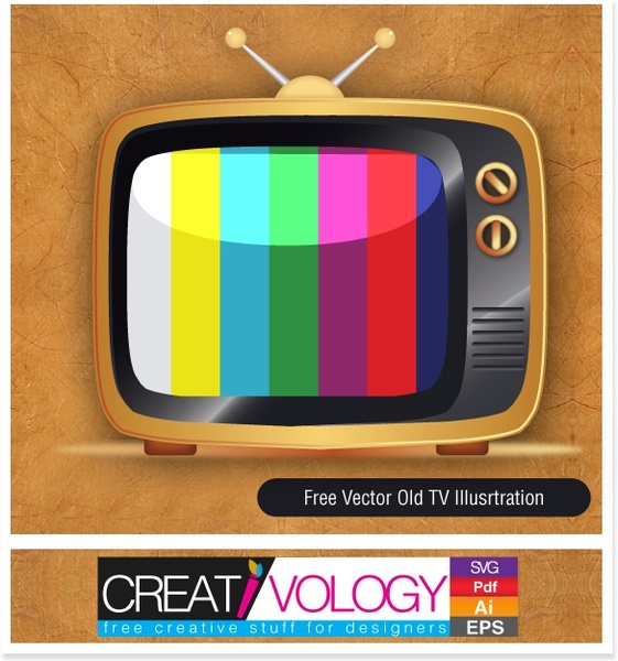 561x600 Free Vector Old Tv Illustration Free Vector In Adobe Illustrator