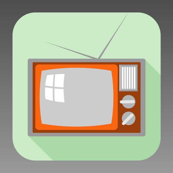 660x660 Old Television Set Vector