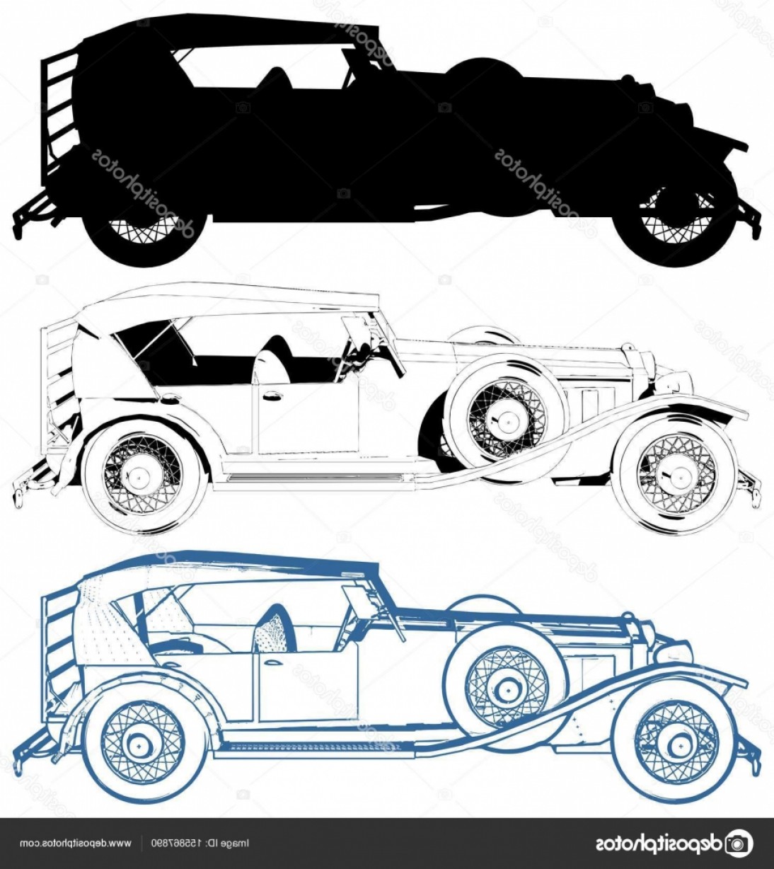 1094x1228 Stock Illustration Antique Oldsmobile Car Vector Soidergi