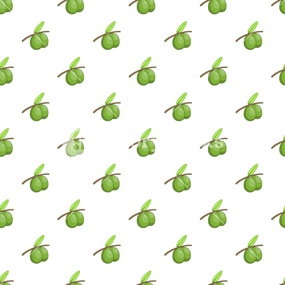 1000x1000 Olive Branch Pattern Cartoon Illustration Of Olive Branch Vector