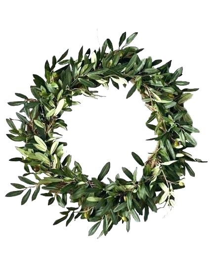 435x518 Faux Olive Wreath