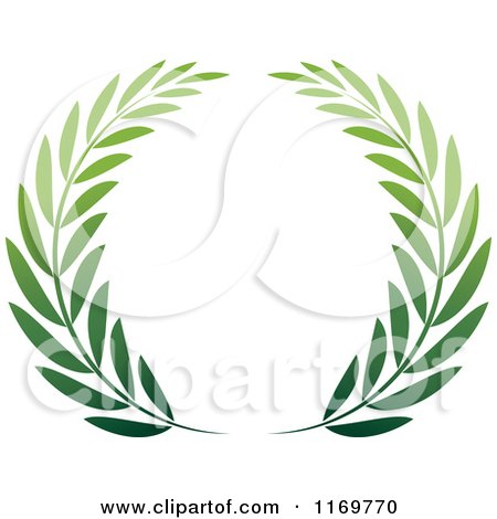 450x470 Clipart Of A Green Olive Branch Wreath