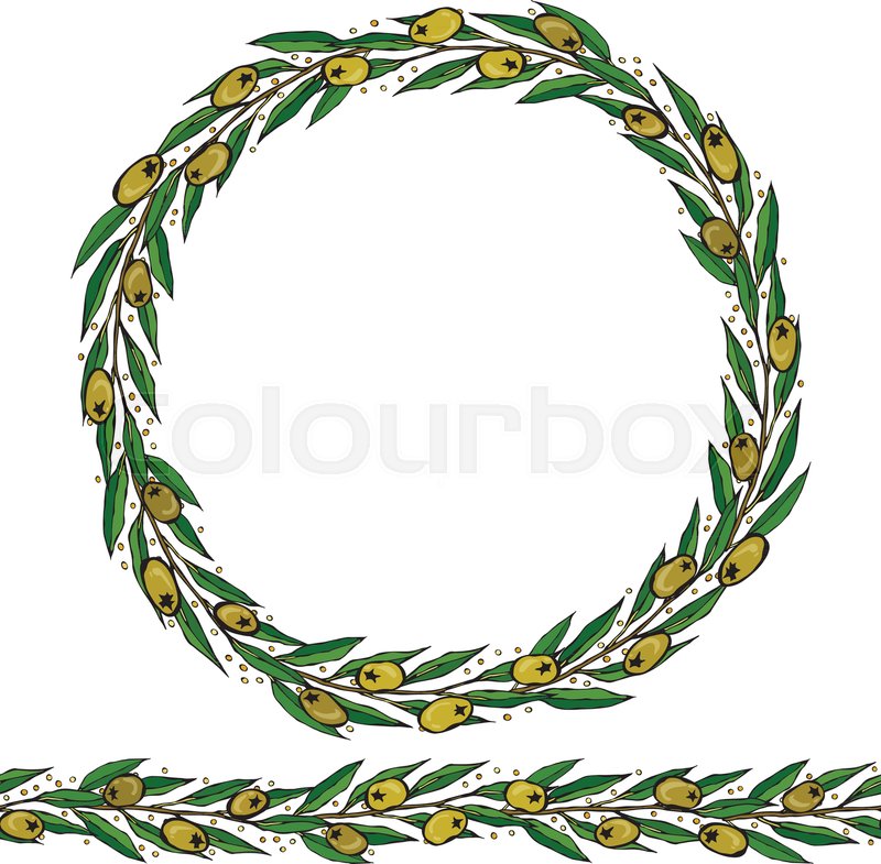 Green Olive Endless Brush Olive Stock Vector Colourbox 800x785 Green Olive Endless Brush Olive Stock Vector Colourbox