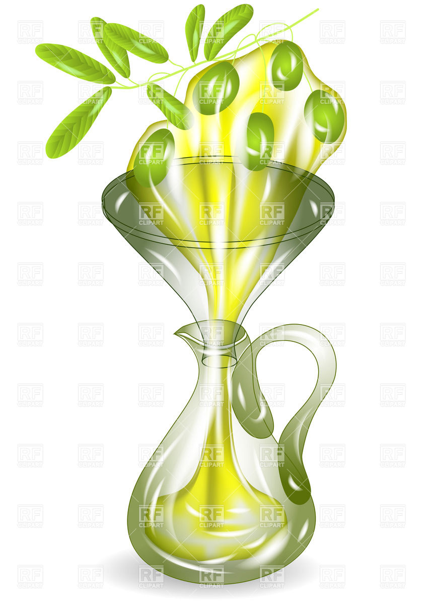 848x1200 Olive Branch And Jug Of Olive Oil Vector Image Of Food