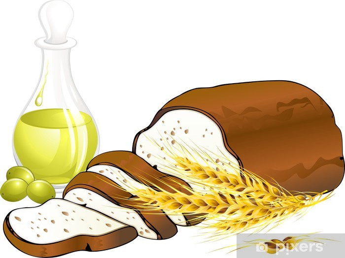 Pane E Olio D'oliva Bread And Olive Oil Vector Wall Mural Pixers 700x524 Pane E Olio D'oliva Bread And Olive Oil Vector Wall Mural Pixers