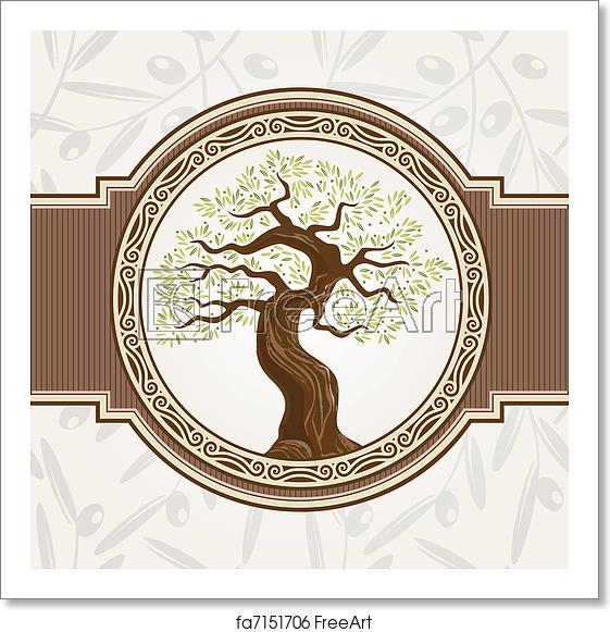 561x581 Free Art Print Of Olive Tree Vector Olive Tree Vector For Labels