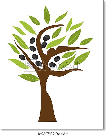 450x580 Free Art Print Of Olive Tree Vector Olive Tree Freeart