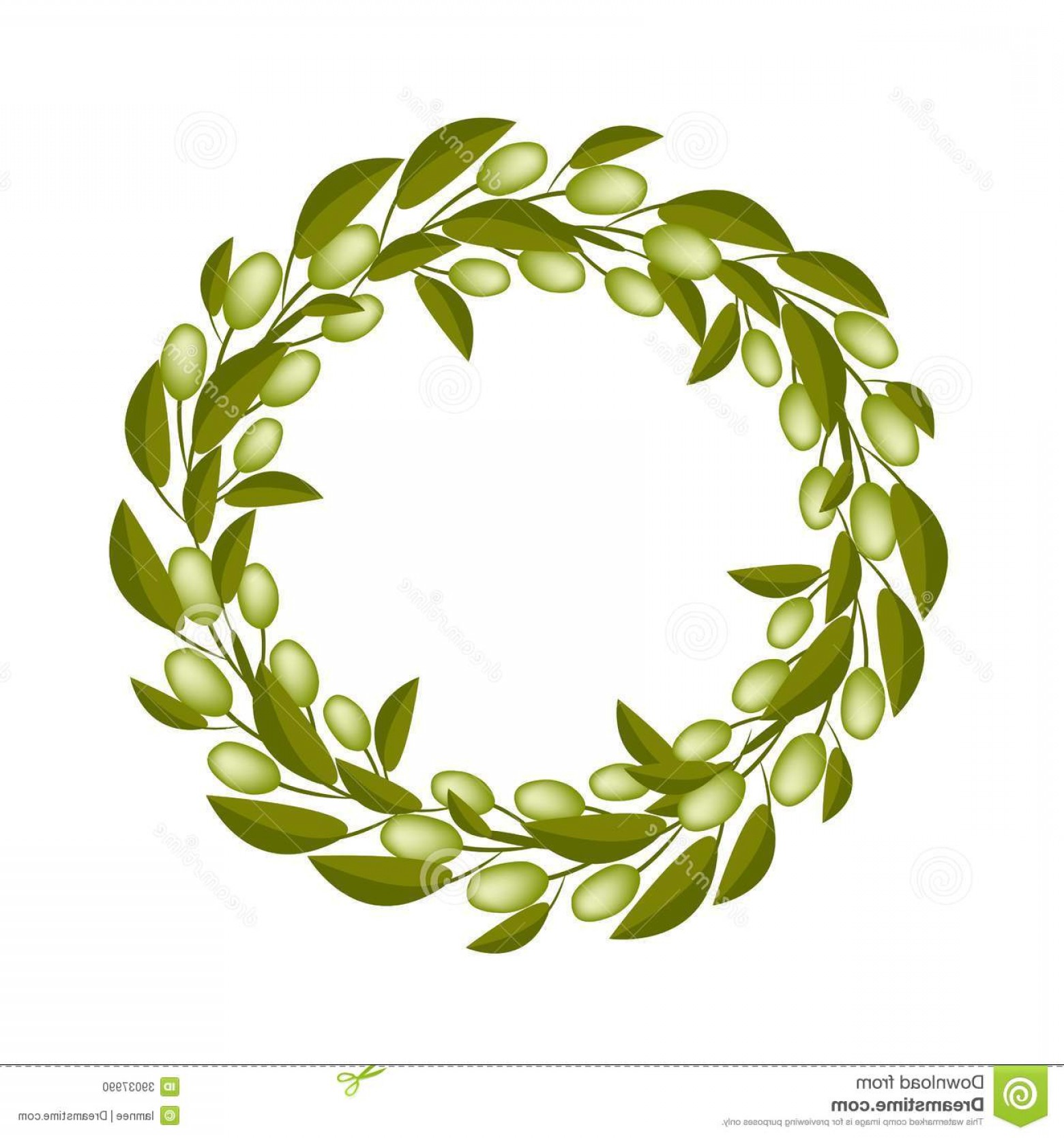 1560x1668 Red Gold Olive Wreath Vector Clip Art Studiogrfx