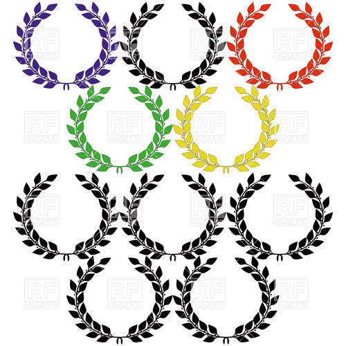 500x500 Simple Laurel Wreath Vector Image Of Borders And Frames