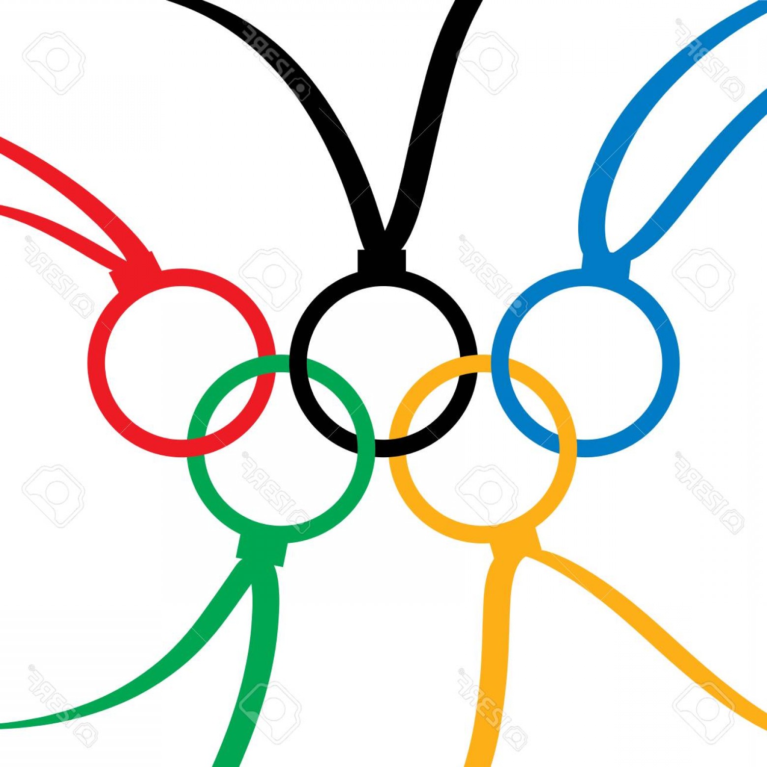 Olympic Rings Vector At Collection Of Olympic Rings Vector Free For Personal Use