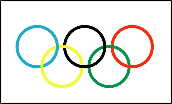 600x363 Olympic Flag Free Vector Download