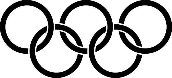 600x272 Olympic Rings Black Clip Art Free Vector In Open Office Drawing