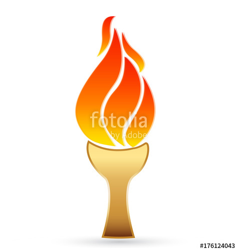475x500 Olympic Flame Torch, Icon Vector Stock Image And Royalty Free