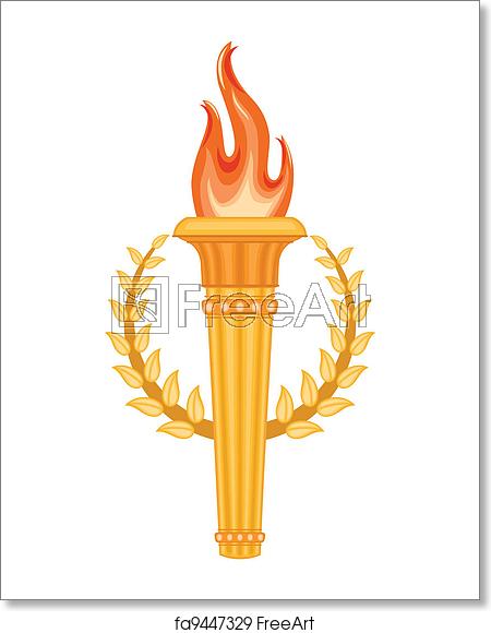 450x580 Free Art Print Of Greek Olympic Torch Greek Olympic Torch