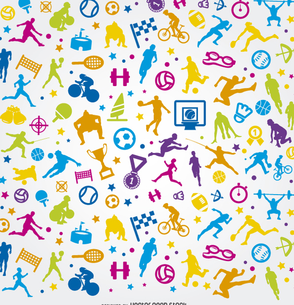 Colorful Olympic Sports Background Free Vector Download 579x602 Colorful Olympic Sports Background Free Vector Download