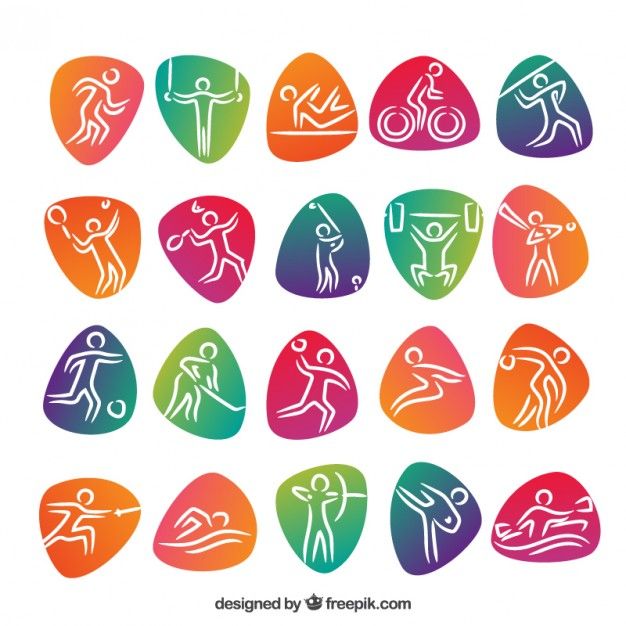 Olympic Sports With Colored Abstract Shapes Free Vector 626x626 Olympic Sports With Colored Abstract Shapes Free Vector