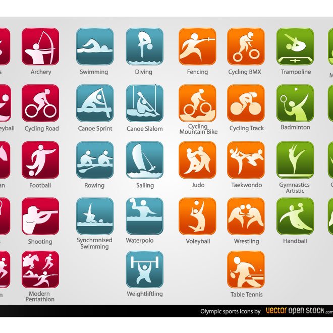 Free Olympic Vector Icons Files, Vectors Graphics 660x660 Free Olympic Vector Icons Files, Vectors Graphics