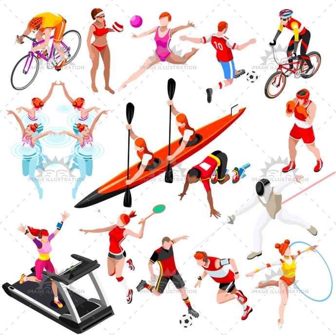 Sport Isometric Sportsmen Set Olympic Vector Illustration 690x688 Sport Isometric Sportsmen Set Olympic Vector Illustration