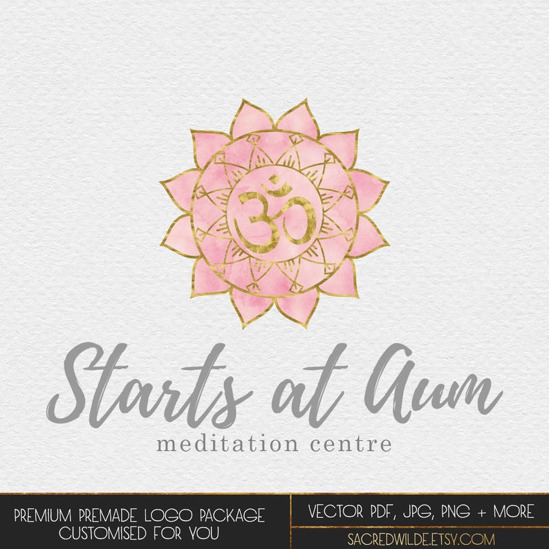 794x794 Aum Mandala Logo Design Aum Logo Om Logo Mandala Design Etsy