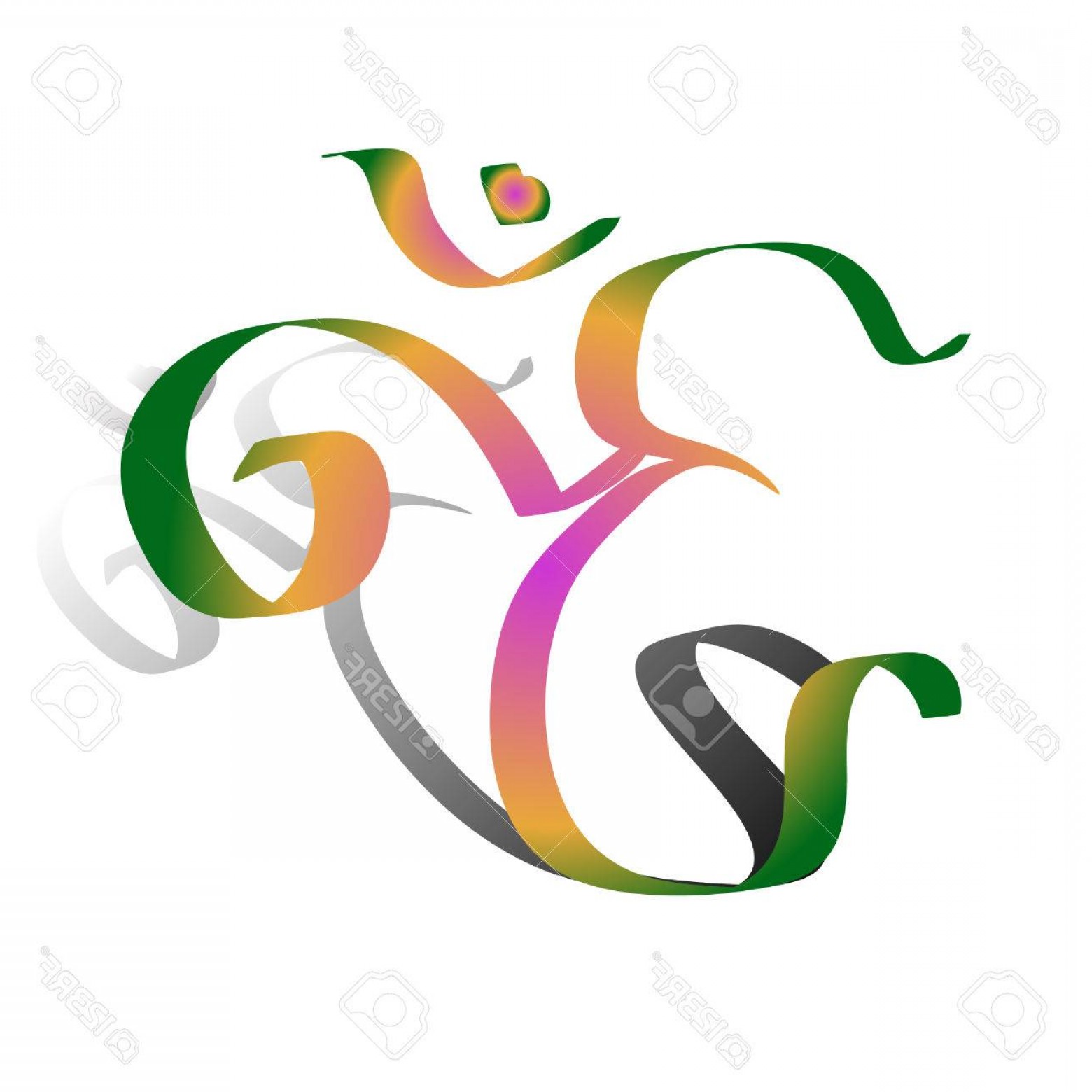 1560x1560 Photostock Vector Ohm Sign A Om Sound Meditating With A Shadow