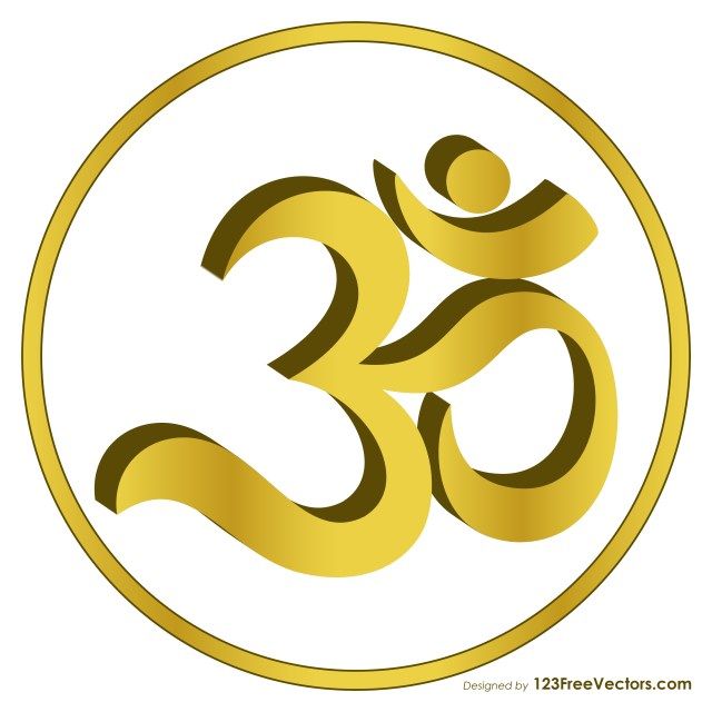 640x640 Golden Om Symbol Vector Sun In Om Symbol, Symbols, Free