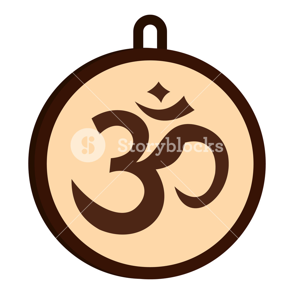 1000x1000 Hindu Om Symbol Icon Flat Isolated On White Background Vector