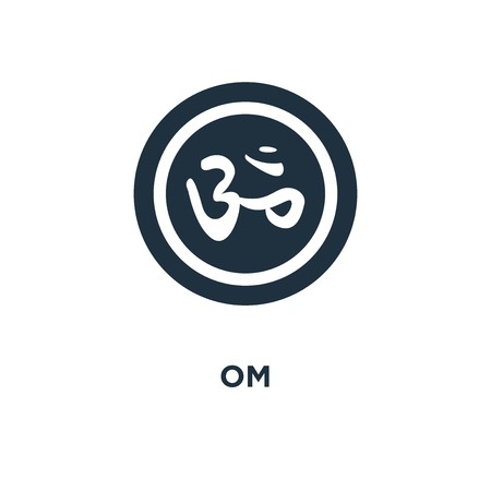 450x450 Om Icon Black Filled Vector Illustration Om Symbol On White
