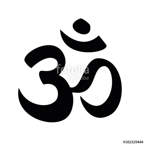 500x500 Om Symbol Vector Black Isolated Stock Image And Royalty Free