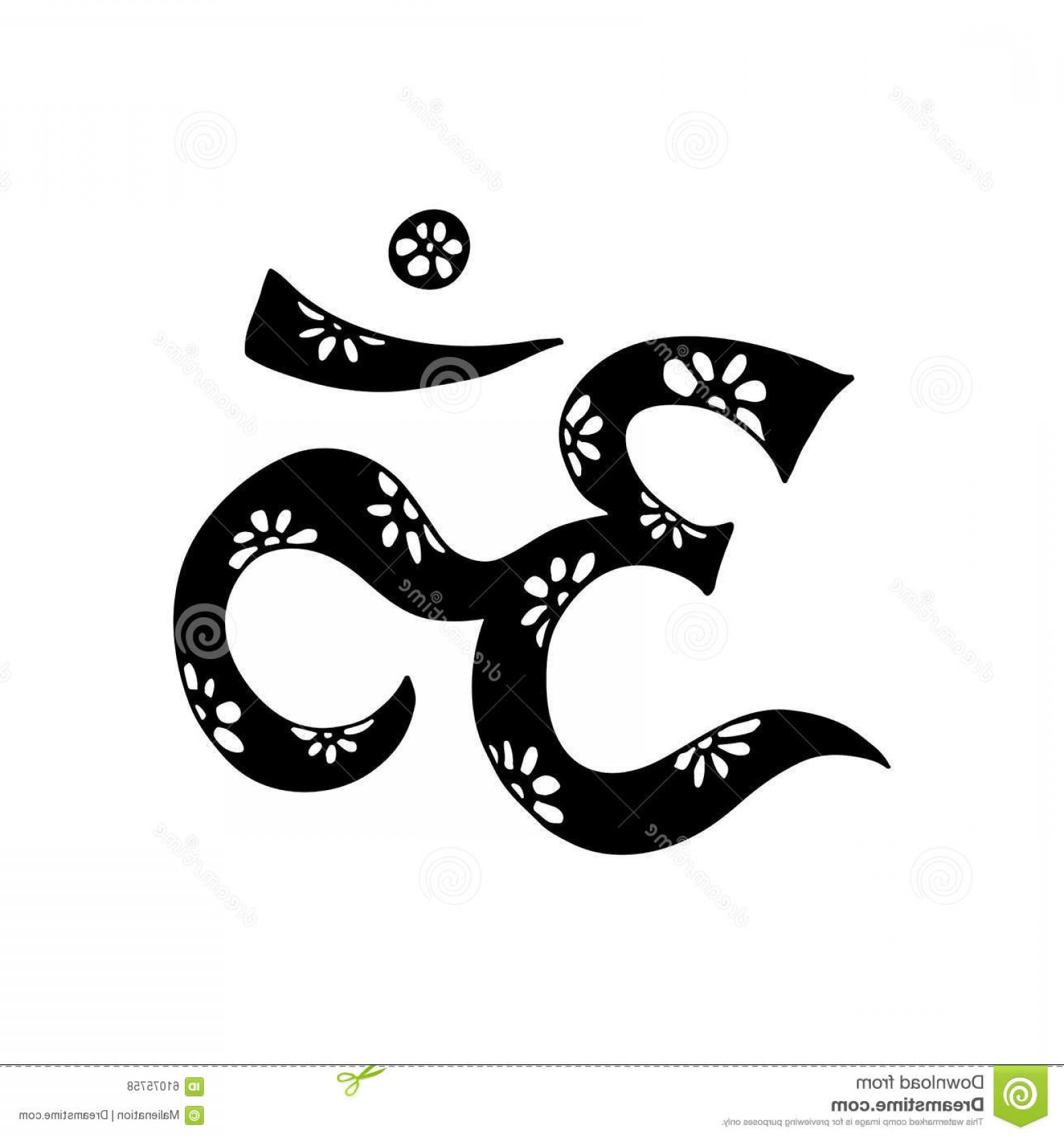 1560x1668 Stock Illustration Om Symbol Aum Ohm Hand Drawn Vector