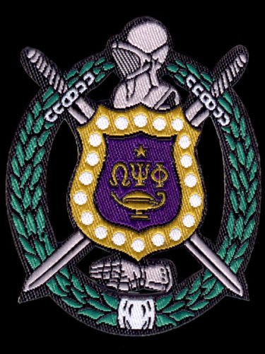 375x500 Omega Psi Phi Fraternity Shield Cotton Emblem