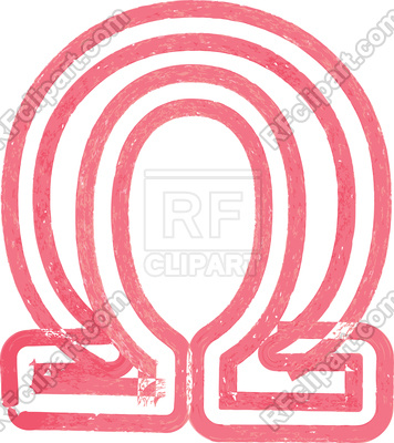 356x400 Abstract Pink Omega Symbol Vector Image Of Fonts Type