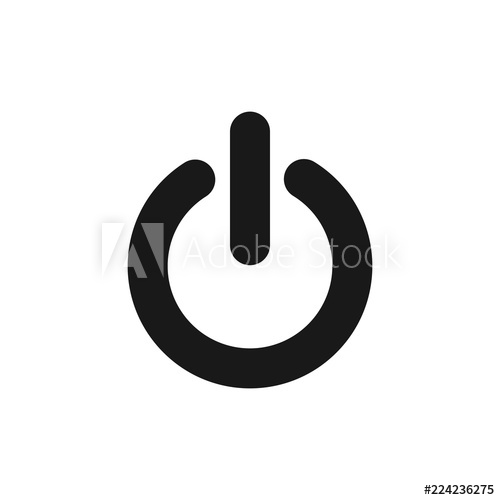 Off Button Vector Flat Design 500x500 Off Button Vector Flat Design