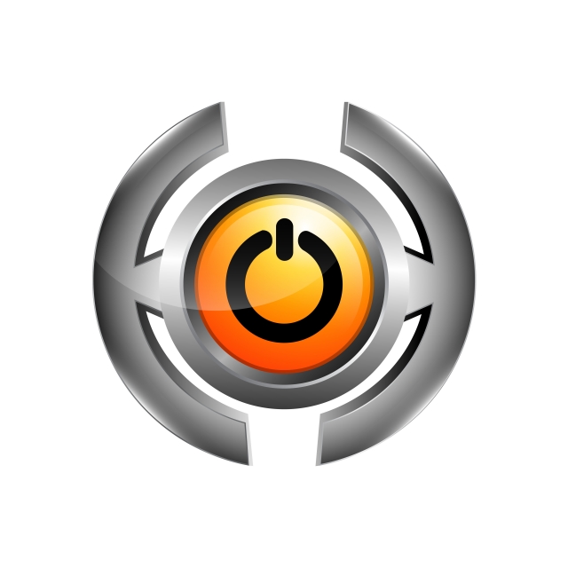 640x640 Logo Of Chrome Power Button Turn Off Icon Vector Isolated